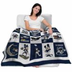 georgia southern eagles mickey minnie blue white blanket latest model