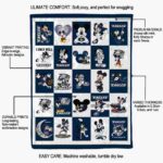 georgia southern eagles mickey minnie blue white blanket new arrival