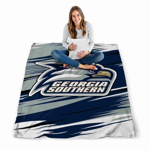 georgia southern eagles paint streaks blue white blanket high quality