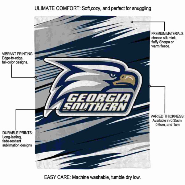 georgia southern eagles paint streaks blue white blanket new arrival
