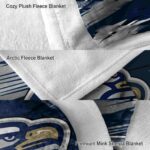 georgia southern eagles paint streaks blue white blanket premium grade