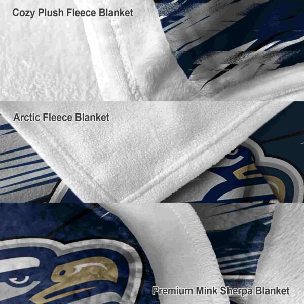 georgia southern eagles paint streaks blue white blanket premium grade