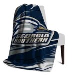 georgia southern eagles paint streaks blue white blanket top rated