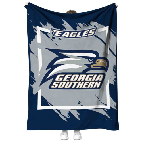 georgia southern eagles splatter effect blue blanket best selling