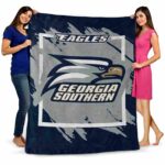 georgia southern eagles splatter effect blue blanket fashion forward