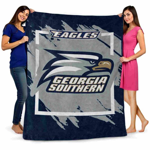 georgia southern eagles splatter effect blue blanket fashion forward