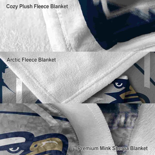 georgia southern eagles splatter effect blue blanket premium grade