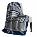georgia southern eagles splatter effect blue blanket top rated