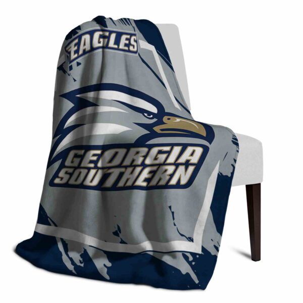 georgia southern eagles splatter effect blue blanket top rated