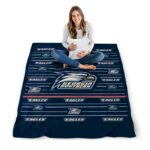 georgia southern eagles striped pattern blue blanket best selling