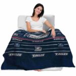 georgia southern eagles striped pattern blue blanket best selling