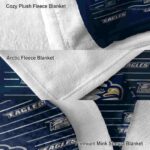 georgia southern eagles striped pattern blue blanket best selling