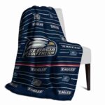 georgia southern eagles striped pattern blue blanket best selling