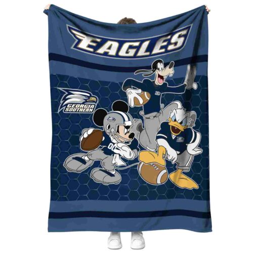 georgia southern eagles three musketeers blue blanket best selling