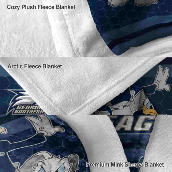 georgia southern eagles three musketeers blue blanket premium grade