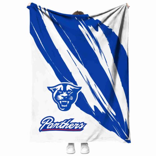 georgia state panthers brushstrokes blue white blanket best selling
