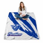 georgia state panthers brushstrokes blue white blanket best selling