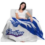 georgia state panthers brushstrokes blue white blanket best selling