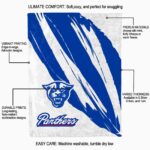 georgia state panthers brushstrokes blue white blanket best selling