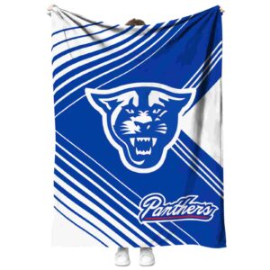 georgia state panthers diagonal stripes blue blanket best selling