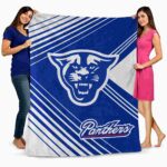 georgia state panthers diagonal stripes blue blanket best selling