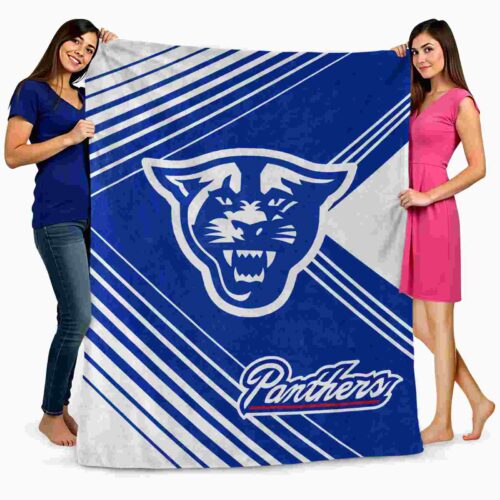 georgia state panthers diagonal stripes blue blanket fashion forward