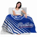 georgia state panthers diagonal stripes blue blanket best selling