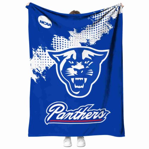georgia state panthers grunge texture blue blanket best selling