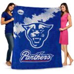 georgia state panthers grunge texture blue blanket best selling