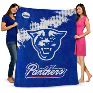 georgia state panthers grunge texture blue blanket fashion forward