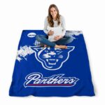 georgia state panthers grunge texture blue blanket best selling