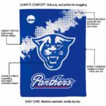 georgia state panthers grunge texture blue blanket best selling