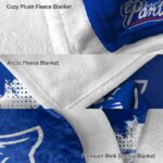 georgia state panthers grunge texture blue blanket best selling