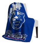 georgia state panthers grunge texture blue blanket best selling