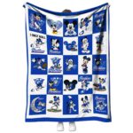 georgia state panthers mickey minnie blue white blanket best selling