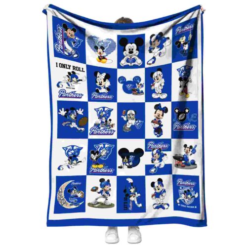 georgia state panthers mickey minnie blue white blanket best selling