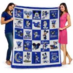 georgia state panthers mickey minnie blue white blanket best selling