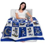 georgia state panthers mickey minnie blue white blanket best selling