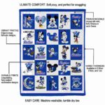 georgia state panthers mickey minnie blue white blanket best selling