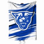 georgia state panthers paint streaks blue white blanket best selling