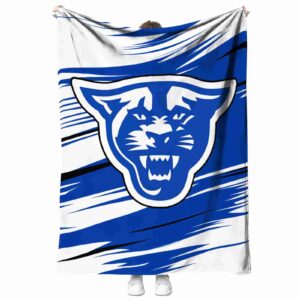 georgia state panthers paint streaks blue white blanket best selling