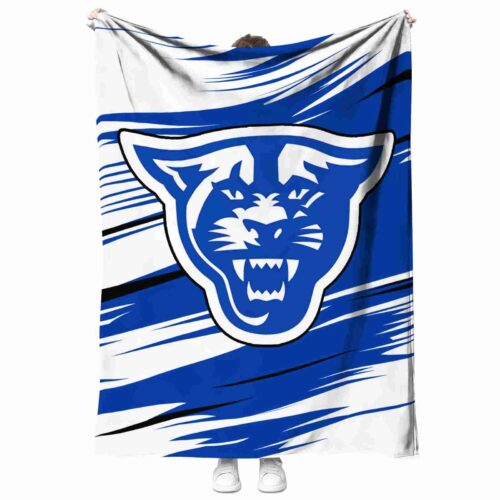 georgia state panthers paint streaks blue white blanket best selling