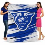 georgia state panthers paint streaks blue white blanket best selling