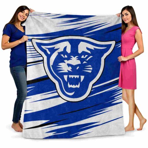 georgia state panthers paint streaks blue white blanket fashion forward