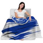 georgia state panthers paint streaks blue white blanket best selling