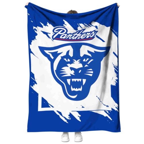 georgia state panthers splatter effect blue blanket best selling