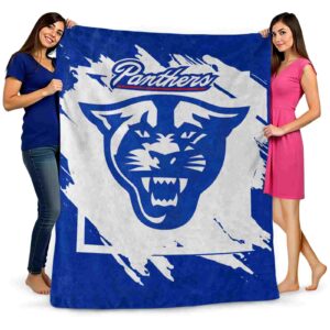 georgia state panthers splatter effect blue blanket fashion forward