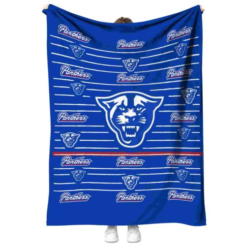 georgia state panthers striped pattern blue blanket best selling