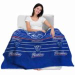 georgia state panthers striped pattern blue blanket best selling