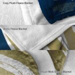 georgia tech yellow jackets brushstrokes gold white blanket best selling